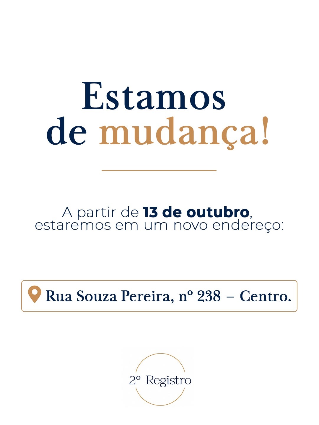 Mudanca de endereco